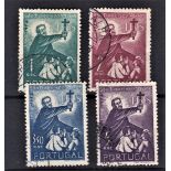 Portugal 1952-4th Death Centenary St Francis SG1075-1078 f used set (4)