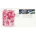 Space + Rocket Mail-1st Day cover envelope issued for the 29.9.1967 U.S.A Space Achievements issue