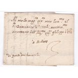 Italy 1566-(6 Aug) '0' Este letter a scarce early postal history item