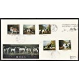 Great Britain (FDC's) 1991 (Jan 8th) - Dogs Set used Paw Prints Appeal slogan, BFDC10