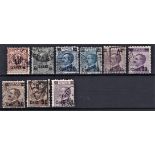 Italy 1923-Surch definitives SG136-138, 140,142,141, 142-144 used