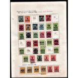 Germany 1923-Surch definitives SG274-277 m/m-279-289 m/m-292-305 m/m-SG284-285,294,302 used SG306-