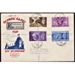 Olympic Games set on Illustrated FDC Registered Tottenham with Mount Pleasant c.d.s, BFDC NO. 7 A/T