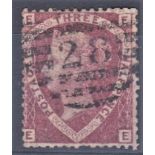 Great Britain 1870 - 1.1/2d Lake Red SG52 PL1, FV