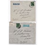 Iran 1911 30r SG 381 LMH Cat £300-Hong Kong 1937 Airmail cover to Dorchester. SG 128