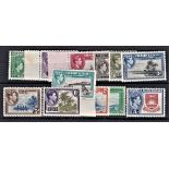 Gilbert & Ellice Islands 1939-55-KGVI set, SG43-54(12) mostly u/m mint