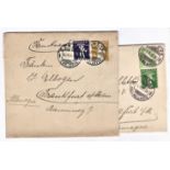 Switzerland 1910-Pre paid Michel S19 wrapper posted to Frankfurt cancelled 4.3.1910 Genève on 5c