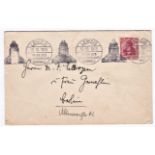 Germany 1913-Envelop0e posted to Berlin cancelled 18.10.1913 with a Leipzig consecration of the