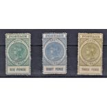 Australia (South Australia) 1904-11-6d blue-green and 8d bright ultramarine; 1906-12 3d sage-green