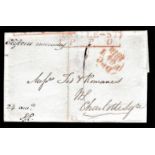 Scotland 1818 - Wrapper posted and delivered within Edinburgh with red M/S 1 red circular receiver