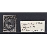 USA (Hawaii) 1882 - 10cents black, very fine used SG44