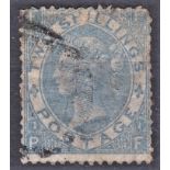 Great Britain 1867-2/- milky blue,SG120 plate 1, used SG£225, some imperfections - quality space