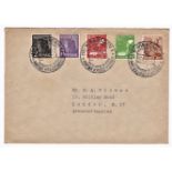 Germany (Zones) 1948 (20/6) Envelope Wiesbaden to London, with Wiesbaden Rotes Hessen special