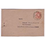 Germany (East Saxony) 1946 (8/1) Envelope Bishofswerda to Naumburg/Saale with 12pf red.