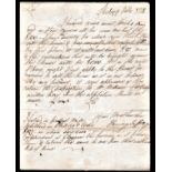 Scotland 1785 free wrapper to Edinburgh(Hatton) with red 'free'(unformed letter, 29/No bishop