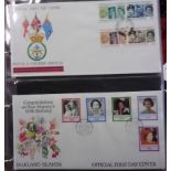 Great Britain 1985-1989 - An album of First Day covers mostly philatelic bureau, some better.