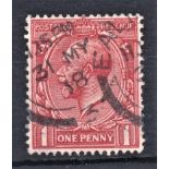 Great Britain 1912-24 - 1d Scarlet-vermillion,(SG361) fine used.