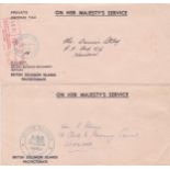 British Solomon Islands-1965-1974 - Range of eight covers- O.H.M.S Officials (3) two with meter mark