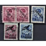 Germany 1941-Occupation of Serbia optd definitives SG65 used pair 2d SG67 used 4d & Germany 1942