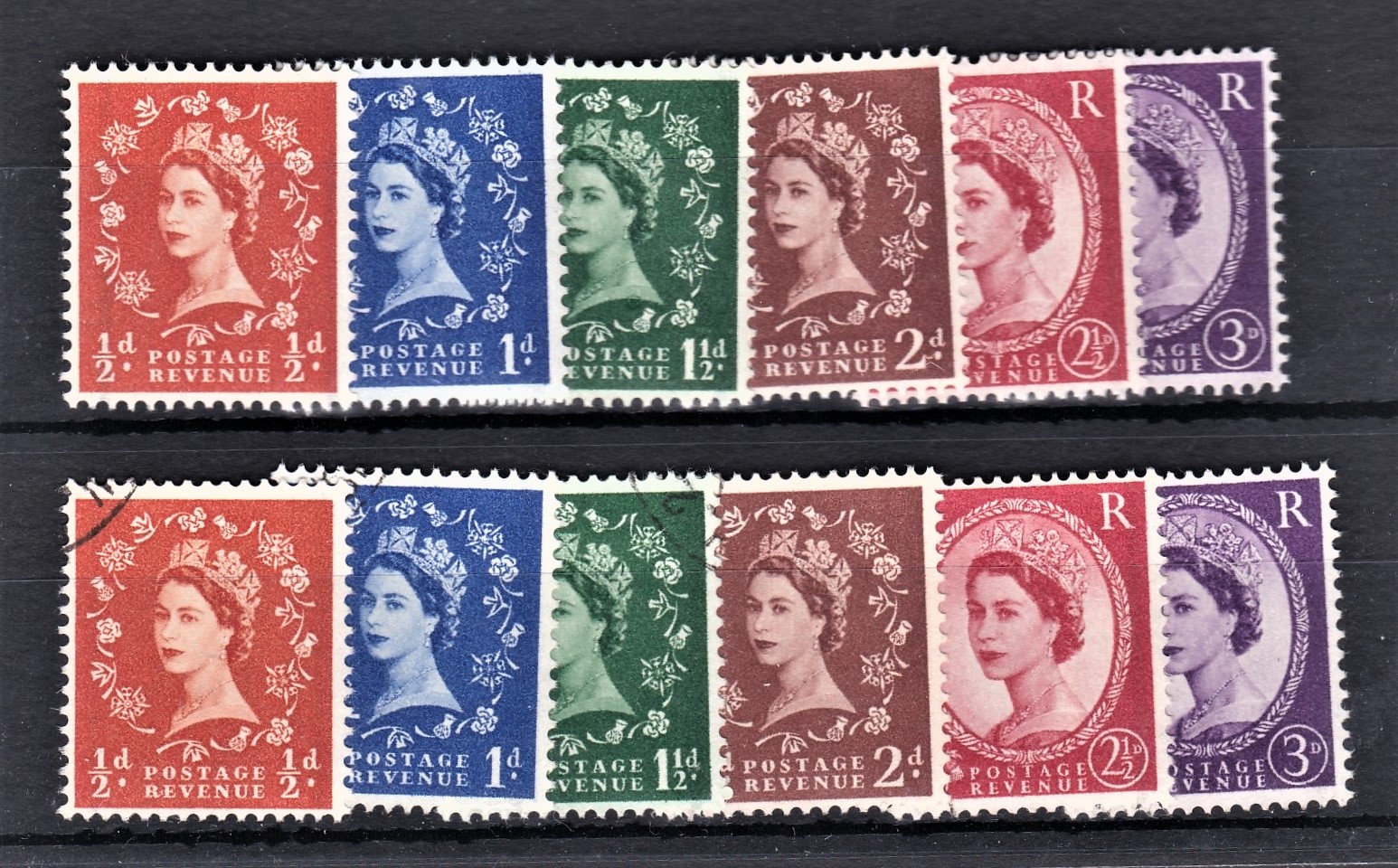 Great Britain 1957 - Edward WMK 1st Graphite MNH 561-566 (6 values) Cat £14-Edward WMK (INV(CDS)