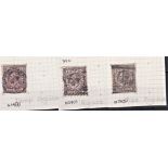Great Britain 1913-Cypher (Simple) 9d deep agate, SG392 spec N29(3) very fine used cds; also 9d