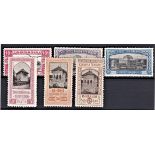 Romania 1906-Jubilee Exhibition - SG518-521,523,524 m/m cat value £50+