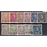 Portugal (Azores) 1906-King Carlos defintives surch SG180,183,185,187-189 m/m-SG179,181,182,184,