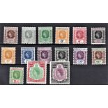 Leeward Islands 1954-e/m/mint set 1/2c80 and two high values unused gum (15) SG126/140