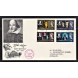 Great Britain - FDC's 1964 (April 23rd) Shakespeare Phosphor Set, Stratford Mailine FDI,A/T