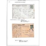 Norfolk 1900 - Cards (2) Alphamstone - Bures S.O to London (1st Sept 1900) - Bures S.O to Essex (