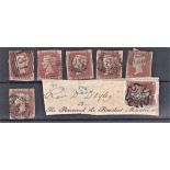 Great Britain 1841 - 1d red range of used (7)