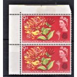 Great Britain Errors and Varieties 1964 Botanical 9d - variety 'Line through International' R1/1, SG