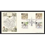 Great Britain (FDC's) 1991 (Sept 17) Maps FDC, Birth Place of Tourism, Leicester Bradbury official