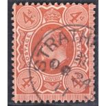 Great Britain 1911 - 4d bright orange, (SG278), very fine used