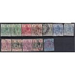 Grenada 1921-1932-Definitives SG112 m/m 1/2d SG112-114,118,120-123, 125-126,130 used (12)