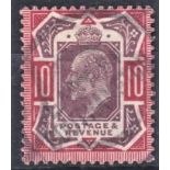 Great Britain 1911-1913 - 10d dull reddish purple and carmine, (SG311) fine used