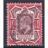Great Britain 1911-13 - 10d dull purple and scarlet (SG309) very fine used