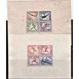 Germany 1936 - Summer Olympic Games Berlin SG613a,613b u/m miniature sheets Michel block 5 and 6 cat
