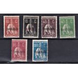 Portugal 1929-Optd 'Ceres' defintives SG805-810 m/m SG811 used (6)