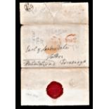 Scotland 1790 EL Edinburgh -Barnborough (Dumfries) with fine red Edinburgh Bishop mark for (19th