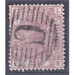 Great Britain (used abroad) Constantinople 'C' fine on 1875 rosy mauve plate 1 SG138 blued paper