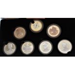 1980 Queen Mother 80th Birthday Proof Crown set (7 Crowns) Royal Mint Case
