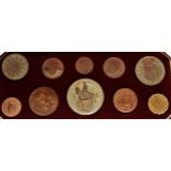 1951 Coronation Proof Set, Royal Mint red case (10)