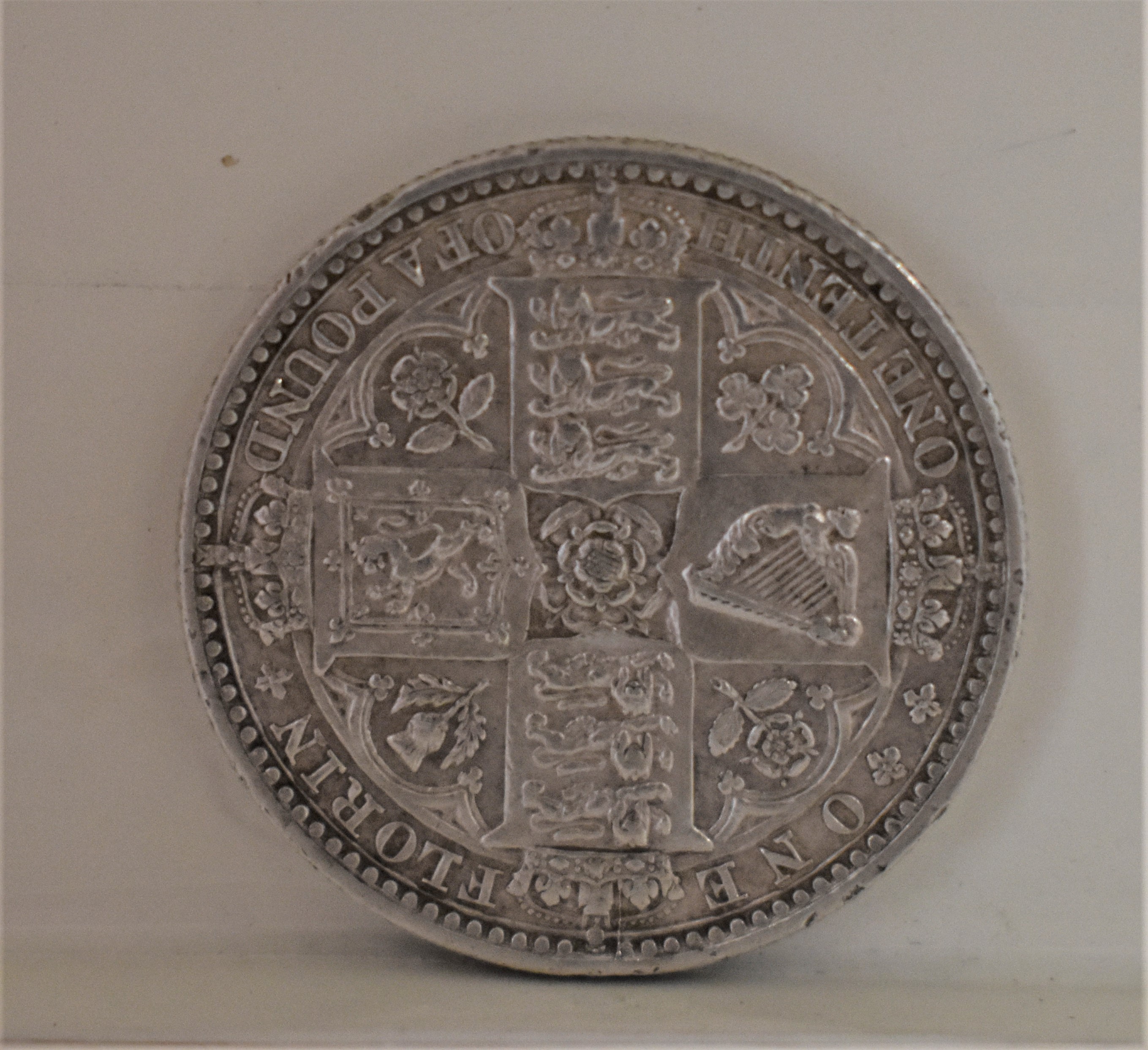 Victoria 1849 Gothic Florin, GVF - Image 2 of 2