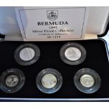 Bermuda 1995 Silver Proof Set, Royal Mint cased (5)