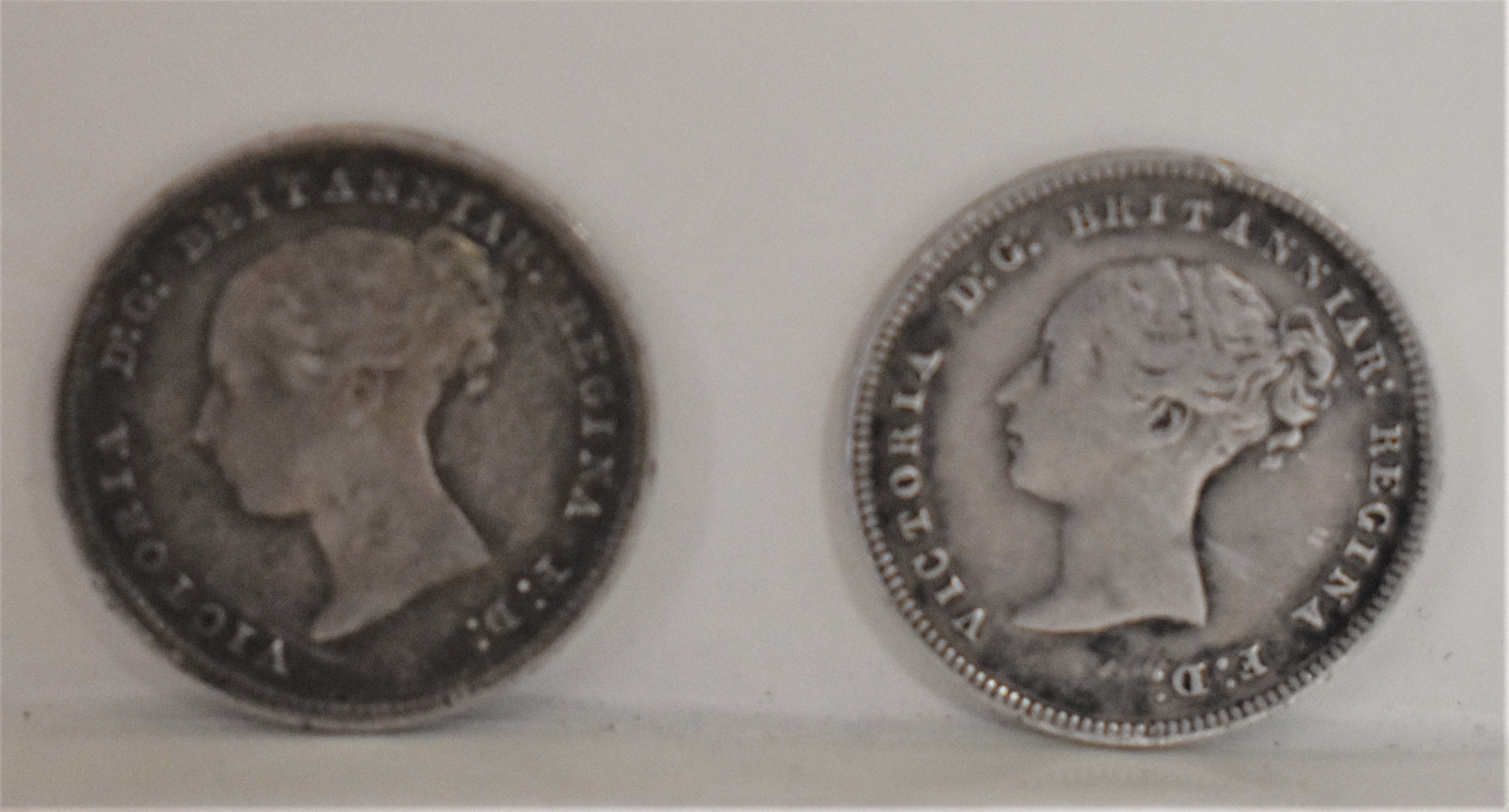 Victoria Fourpence 1858 and 1871 VF and GVF (2)