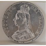 Victoria 1889 Double Florin, EF. Spink 3923