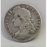 James II 1688 Halfcrown 'QUARTO', Fine