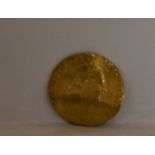 George III 1762 Gold Quarter Guinea, F, Bends. Spink: 3741