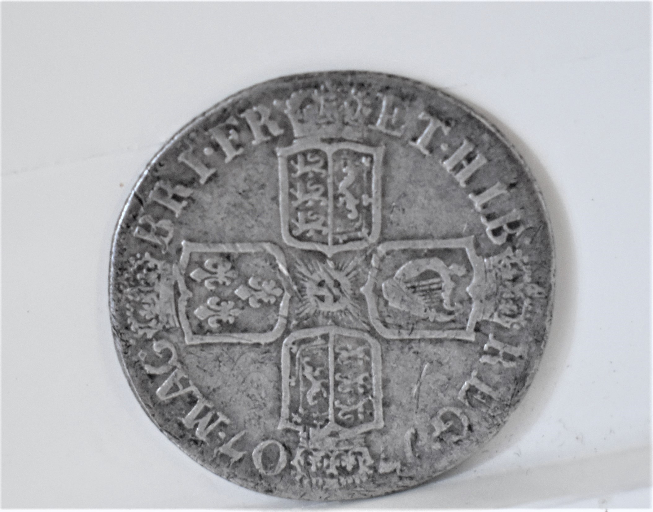 Anne 1707 'E' Shilling, Fair/Near Fine - Image 2 of 2